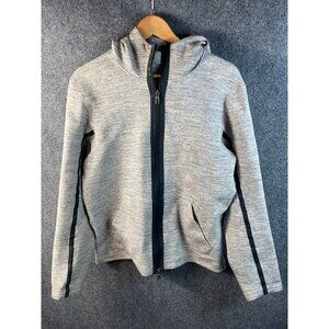 Lululemon Stratum Hoodie Mens Medium Heather Space Dyed Grey Full Zip Jacket Gym